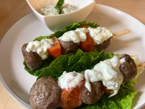 Meatball Kebabs with Tzatziki