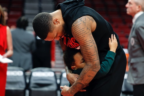 Damian Lillard’s Important Blazers Franchise Speech Got Adorably Crashed By His Kids