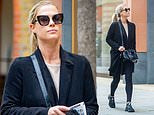 Lady Amelia Spencer looks typically chic in black jacket and leggings as she browses shops