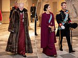 Style sisters! Queen Margrethe of Denmark matches in burgundy with Princess Mary