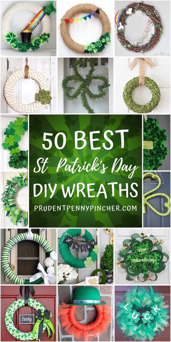 50 DIY St Patrick’s Day Wreaths