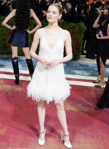 Emma Stone wore a Louis Vuitton slipdress to the Met Gala: why??