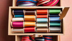 A well-organized drawer full of colorful belts, each belt rolled up carefully and secured with a rubber band