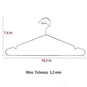 Wire Hangers 30 Pack Stainless Steel Strong Metal Clothes Hangers 16.5 inch-Clothing Stretcher YIKALU