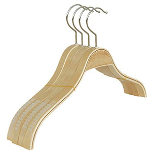 Children's/Adult Solid Wooden Clothes Hangers with Soft Non-Slip Teeth for Coats, Blazers, Jackets, Shirts and Blouses,42/1.2cm