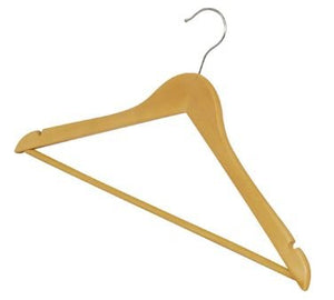 Winco WCH-1 Clothes Hanger, Maple Hardwood - Coat Hangers-WCH-1