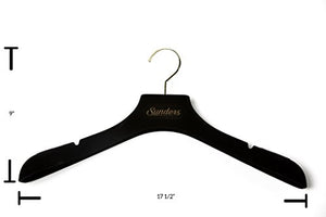 Velvet Hangers for Suits or Shirts | Velvet, Strong, Durable | With Attractive Golden Polished Swivel Hook | Hanger Designed for Suits, Shirts or Spaghetti Straps | Set of 5