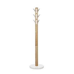 Umbra Flapper Coat Rack, Clothing Hanger, Umbrella Holder, and Hat Organizer, Great for Entryway, Natural/White