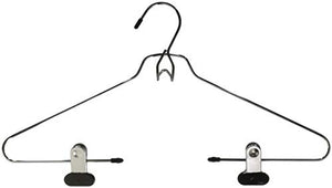 Whitmor Add-On Skirt/Blouse Hanger Set of 2 Chrome / Black