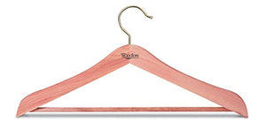 Aromatic Cedar Standard Hanger with No-Slip Pant Bar - Set of 4