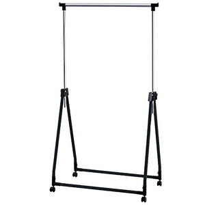 Tatkraft Halland Adjustable Clothes Rack, Hanger on Wheels, Foldable Garment Rack, Chromed Steel, 35 x 19.3 x 39-65.7 in