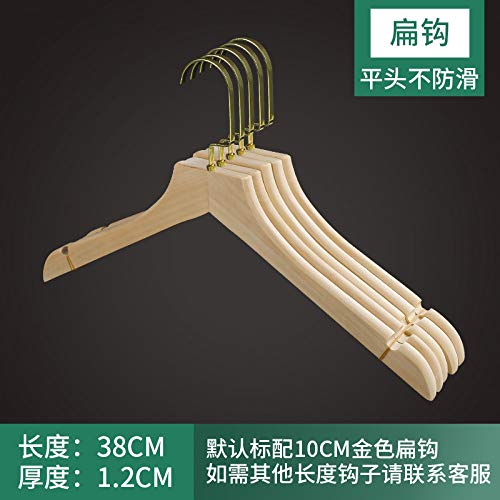 Xyijia Hanger (10Pcs/ Lot Wood Hanger No Paint Wood Clothing Store Hanger Wood Color Women's Anti-Skid Clothes Hanging Green Household Wooden Clothes Support