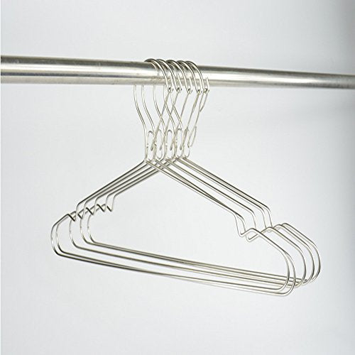 Lecent@Windproof Stainless Steel Strong Wire Solid Hangers Clothes Hangers Metal Hangers Overstriking 4.0mm Diameter ,Set of 10pcs (40mm)