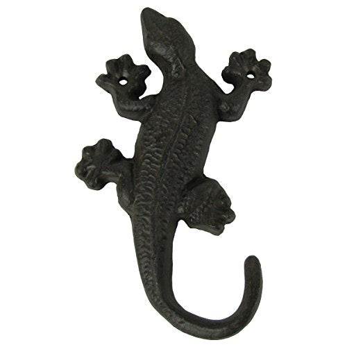 TG,LLC Metal Wall Mount Gecko Lizard Reptile Key Ring Hook Leash Holder Coat Hat Hanger