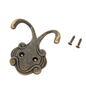 binifiMux 5-Pack Antique Bronze Wall Hooks for Coat Clothes Hat, Towel Hanger, Elephant Shape