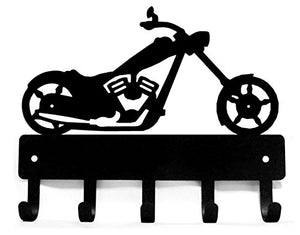 The Metal Peddler Chopper Motorcycle Motorbike #02 Key Rack Hanger - 9 inch Wide