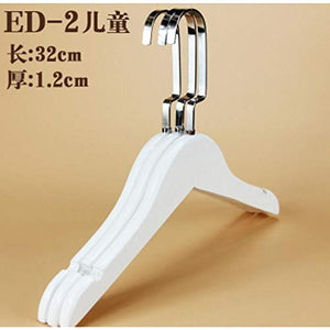 Xyijia Hanger 10Pcs/Lot 40Cm White Round Head, Solid Wood Hangers, Anti-Skid, High-End Wooden Hangers