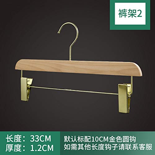 Xyijia Hanger (10Pcs/ Lot Wood Hanger No Paint Wood Clothing Store Hanger Wood Color Women's Anti-Skid Clothes Hanging Green Household Wooden Clothes Support