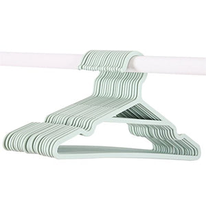 super1798 display08 5pcs Non-slip Clothes Hanger Home Solid Color Groove Drying Rack - Green