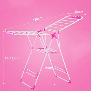 LE Wing Shape Drying Rack,Folding Drying Clothes Rack Indoor Balcony Simple Hanger Clothes Hanger Baby Diaper Rack D