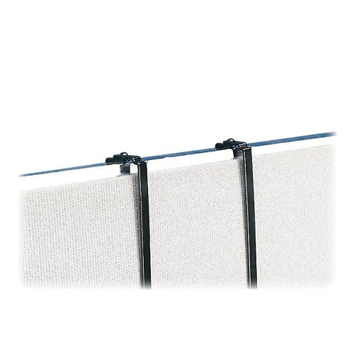 Buddy Products Adjustable Hanger Brackets for Literature Racks, Vinyl-Coated Steel, Set of 2, Black (0809-4)