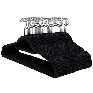 Snug Velvet Clothes Hangers - 50 Pack - for Shirts/Skirts/Pants/Ties