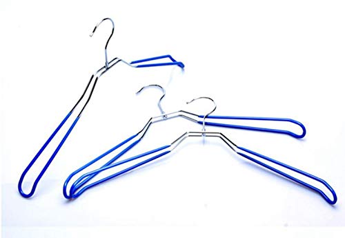 Xyijia Hanger (10Pcs/Lot Colorful Non Slip Plastic Coated Metal Hanger Double Line Coats, Wide Shoulder Hanger