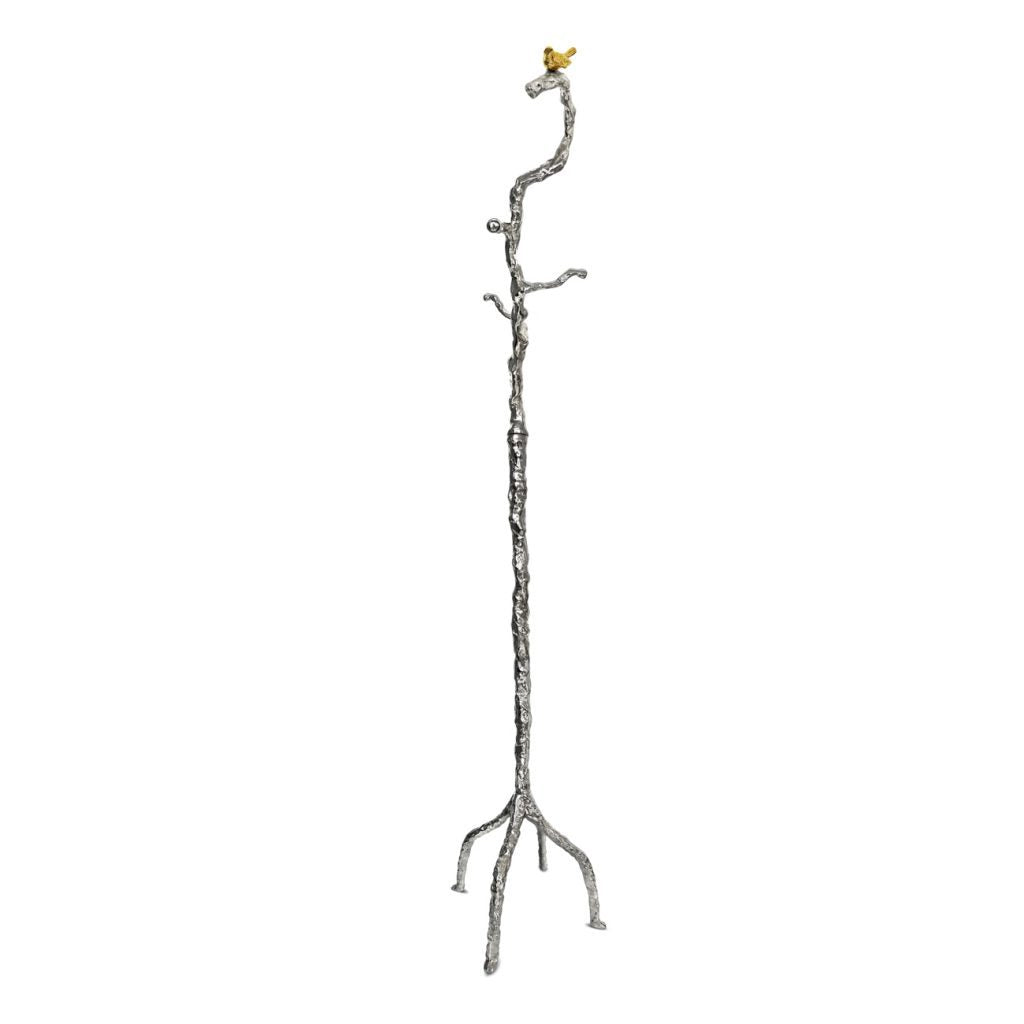 A&B Home Coat Hanger Tree with Gold Bird