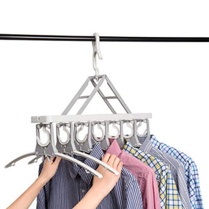 Closet Clothes Hangers Space Saving Hangers Multi-Function Plastic Cascading Hanger Non Slip with Drying Rack Wardrobe Dorm Apartment