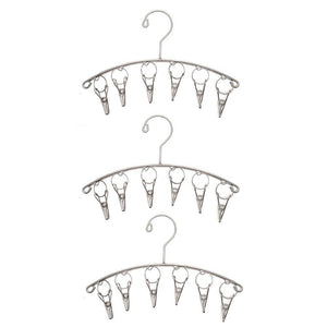 BTMB 10 Pack Stainless Steel Clothes Hangers (6 Clip)
