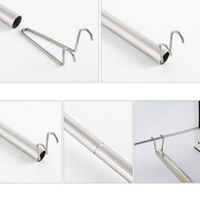 Suit Hangers, Stainless Steel Clothes Wall Hanger Retractable Indoor Magic Foldable Drying Towel Rack