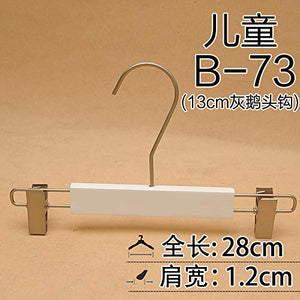 Xyijia Hanger (10Pcs/ Lot Wooden Hanger White Clothing Store Wooden Clothes Hanging Pants Clip Women's Wooden Non-Slip Clothing Support