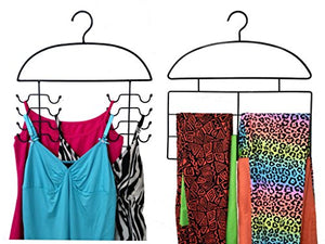 Combo 2 Pc Pack Leggings and Tank Top Organizer Hangers, USA Patented