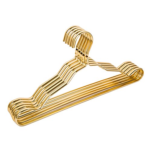 BestBang 20 Pcs Aluminum Alloy Clothes Hanger,Suit Hangers,Anti-slip Skirt Hangers (Golden)