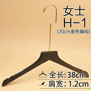 Xyijia Hanger (10Pcs/ Lot Wooden Hanger Black Men's Clothing Store Wooden Clothes Wardrobe Brushed Black