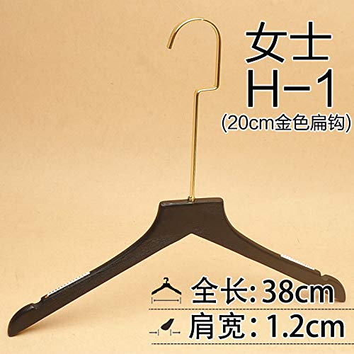 Xyijia Hanger (10Pcs/ Lot Wooden Hanger Black Men's Clothing Store Wooden Clothes Wardrobe Brushed Black