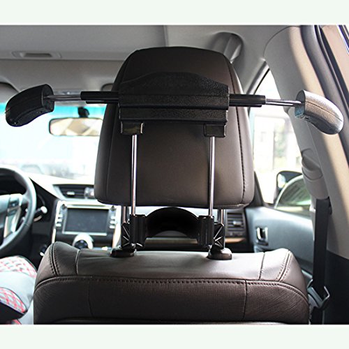BFRed Car Seat Coat Rack Hanger Seat Chair Back Multifunction Suit Retractable Hanger (Black)