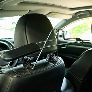OPL Mart Suit Hanger Stainless Steel Car Hangers for Clothes Coat Suit Scalable Convenient Headrest Chair Seat