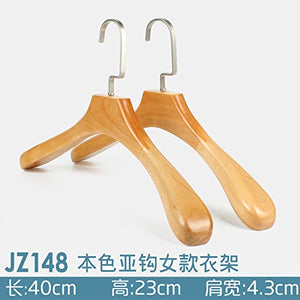 U-emember Home Suits Non-Slip Wooden Coat Hangers Wooden Poles Adult Clothing And Non-Marking Solid Wood Hangers, Coat Hanger ,30,Jz148-22 Thick 4.5 Natural Asian Girl