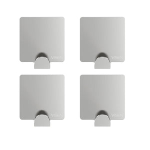 [Upgrade]VISEN adhesive hook wall hanger for bath towel clothes coat hat key and headset (Pack of 4 Hooks)