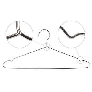 Amazcafe 10 Pcs 16.5" Heavy Duty Stainless Steel Clothing Clothes Coat Suit Hangers