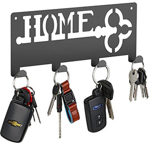 Decorative Wall Mounted Key Holder | Modern Key Holder with 4 Hooks | Keyring Holder | Hanging Key Rack with Hooks | Forgetting is Normal. Stop Losing Your Keys with Our Solution.