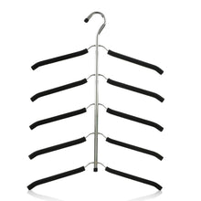 JERY Clothes Hangers Multi Layer Clothes Rack Closet Multifunctional Hanger Seamless Slip-Resistant Clothes Hanging Household Hangers (Black)