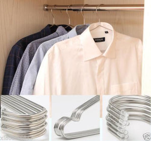 VIPASNAM-4pcs 17.7" Large Heavy Duty Solid Stainless Steel Clothes Coat Hangers