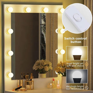 Online shopping tribesigns vanity set with lighted mirror makeup vanity dressing table dresser desk with large drawer for bedroom white 10 warm led bulb