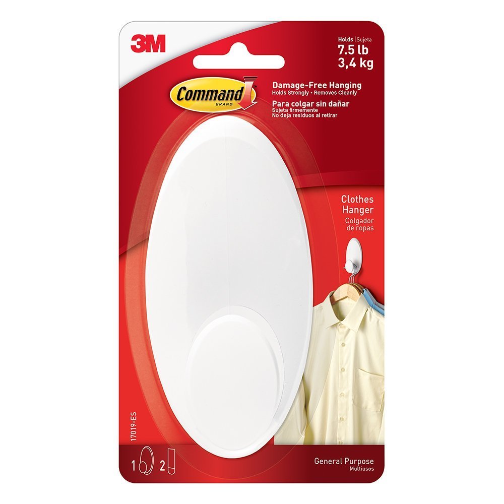 Command Clothes Hanger MYTSR, Large, White, 4-Pack