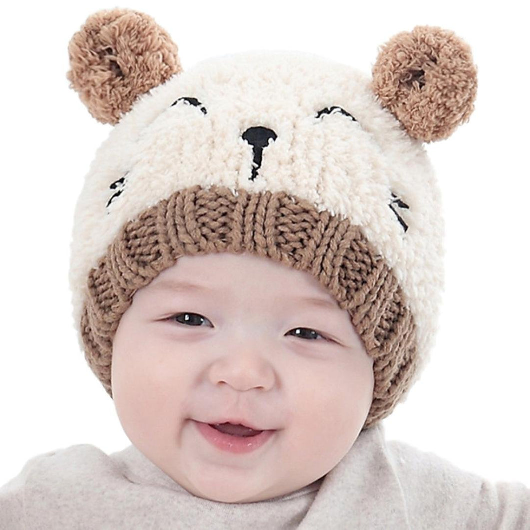 Baby Hats,FUNIC Toddler Kids Baby Boys Girls Knitted Hats Children's Lovely Soft Hat (Beige)