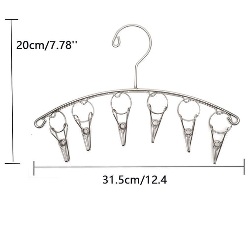 BTMB 10 Pack Stainless Steel Clothes Hangers (6 Clip)