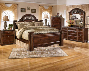 Discover the ashley furniture signature design gabriela dresser 9 drawers traditional replicated mahogany grain dark reddish brown