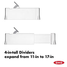 Organize with oxo good grips expandable dresser drawer divider 2 pack